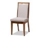 Baxton Studio Rosa Modern and Contemporary Grey Fabric Upholstered and Walnut Brown Finished Wood 5-Piece Dining Set - BSORosa-Grey/Walnut-5PC Dining Set