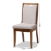 Baxton Studio Octavia Modern and Contemporary Grey Fabric Upholstered and Walnut Brown Finished Wood 2-Piece Dining Chair Set - BSORH2082C-Grey/Walnut-DC-2PK