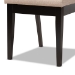Baxton Studio Suvi Modern and Contemporary Sand Fabric Upholstered and Dark Brown Finished Wood 7-Piece Dining Set - BSOSuvi-Sand/Dark Brown-7PC Dining Set
