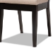 Baxton Studio Gideon Modern and Contemporary Sand Fabric Upholstered and Dark Brown Finished Wood 2-Piece Dining Chair Set - BSORH2083C-Sand/Dark Brown-DC-2PK