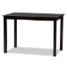 Baxton Studio Suvi Modern and Contemporary Sand Fabric Upholstered and Dark Brown Finished Wood 5-Piece Dining Set - BSOSuvi-Sand/Dark Brown-5PC Dining Set