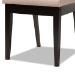 Baxton Studio Suvi Modern and Contemporary Sand Fabric Upholstered and Dark Brown Finished Wood 5-Piece Dining Set - BSOSuvi-Sand/Dark Brown-5PC Dining Set