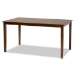 Baxton Studio Suvi Modern and Contemporary Grey Fabric Upholstered and Walnut Brown Finished Wood 7-Piece Dining Set - BSOSuvi-Grey/Walnut-7PC Dining Set