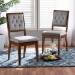 Baxton Studio Gideon Modern and Contemporary Grey Fabric Upholstered and Walnut Brown Finished Wood 2-Piece Dining Chair Set - BSORH2083C-Grey/Walnut-DC-2PK