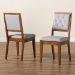Baxton Studio Gideon Modern and Contemporary Grey Fabric Upholstered and Walnut Brown Finished Wood 2-Piece Dining Chair Set - BSORH2083C-Grey/Walnut-DC-2PK
