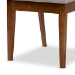 Baxton Studio Suvi Modern and Contemporary Grey Fabric Upholstered and Walnut Brown Finished Wood 5-Piece Dining Set - BSOSuvi-Grey/Walnut-5PC Dining Set