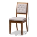 Baxton Studio Gideon Modern and Contemporary Grey Fabric Upholstered and Walnut Brown Finished Wood 2-Piece Dining Chair Set - BSORH2083C-Grey/Walnut-DC-2PK