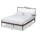 Baxton Studio Samir Modern Industrial Black Bronze Finished Metal Full Size Platform Bed - BSOTS-Lidia-Black-Full