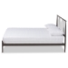 Baxton Studio Samir Modern Industrial Black Bronze Finished Metal Full Size Platform Bed - BSOTS-Lidia-Black-Full
