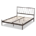 Baxton Studio Samir Modern Industrial Black Bronze Finished Metal Full Size Platform Bed - BSOTS-Lidia-Black-Full
