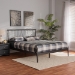 Baxton Studio Samir Modern Industrial Black Bronze Finished Metal Full Size Platform Bed - BSOTS-Lidia-Black-Full