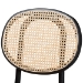 Baxton Studio Garold Mid-Century Modern Brown Woven Rattan and Black Wood 2-Piece Cane Dining Chair Set - BSOC19-Black-Beechwood/Rattan-DC