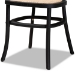Baxton Studio Garold Mid-Century Modern Brown Woven Rattan and Black Wood 2-Piece Cane Dining Chair Set - BSOC19-Black-Beechwood/Rattan-DC
