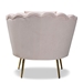Baxton Studio Garson Glam and Luxe Blush Pink Velvet Fabric Upholstered and Gold Metal Finished Accent Chair - BSODC-02-2-Velvet Light Pink-Chair