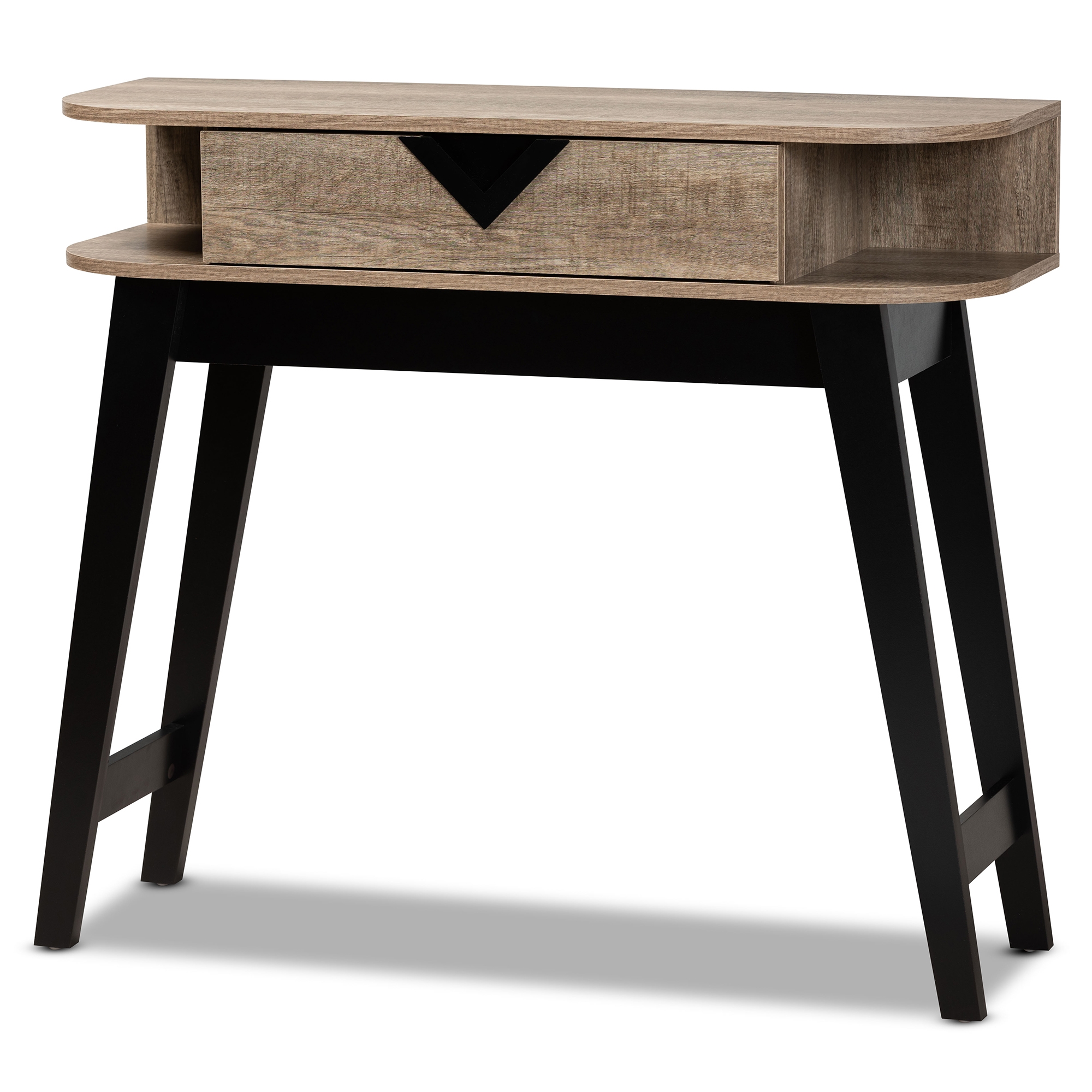 Baxton Studio Wales Modern and Contemporary Light Brown Finished Wood 1-Drawer Console Table