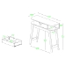 Baxton Studio Wales Modern and Contemporary Light Brown Finished Wood 1-Drawer Console Table - BSOWales-1DW-Console