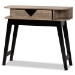 Baxton Studio Wales Modern and Contemporary Light Brown Finished Wood 1-Drawer Console Table - BSOWales-1DW-Console