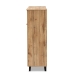 Baxton Studio Coolidge Modern and Contemporary Oak Brown Finished Wood 3-Door Shoe Storage Cabinet with Drawer - BSOFP-05LV-Wotan Oak