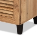 Baxton Studio Coolidge Modern and Contemporary Oak Brown Finished Wood 3-Door Shoe Storage Cabinet with Drawer - BSOFP-05LV-Wotan Oak