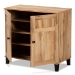 Baxton Studio Glidden Modern and Contemporary Oak Brown Finished Wood 2-Door Shoe Storage Cabinet - BSOFP-1201-Wotan Oak