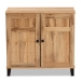 Baxton Studio Glidden Modern and Contemporary Oak Brown Finished Wood 2-Door Shoe Storage Cabinet - BSOFP-1201-Wotan Oak