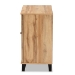 Baxton Studio Glidden Modern and Contemporary Oak Brown Finished Wood 2-Door Shoe Storage Cabinet - BSOFP-1201-Wotan Oak