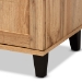 Baxton Studio Glidden Modern and Contemporary Oak Brown Finished Wood 2-Door Shoe Storage Cabinet - BSOFP-1201-Wotan Oak