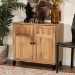 Baxton Studio Glidden Modern and Contemporary Oak Brown Finished Wood 2-Door Shoe Storage Cabinet - BSOFP-1201-Wotan Oak