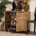 Baxton Studio Glidden Modern and Contemporary Oak Brown Finished Wood 2-Door Shoe Storage Cabinet - BSOFP-1201-Wotan Oak