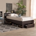 Baxton Studio Carlson Modern and Contemporary Espresso Brown Finished Wood Twin Size 3-Drawer Platform Storage Bed - BSOSEBED1302918-Modi Wenge-Twin