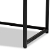 Baxton Studio Ardon Bohemian Light Brown Finished Wood and Black Metal 2-Door Storage Cabinet with Natural Rattan - BSOMUS-003-Natural/Black