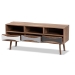 Baxton Studio Leane Modern and Contemporary Natural Brown Finished and Multi-Colored Wood 3-Drawer TV Stand - BSOASP-1-Natural/White/Grey