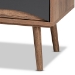 Baxton Studio Leane Modern and Contemporary Natural Brown Finished and Multi-Colored Wood 3-Drawer TV Stand - BSOASP-1-Natural/White/Grey