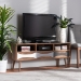 Baxton Studio Leane Modern and Contemporary Natural Brown Finished and Multi-Colored Wood 3-Drawer TV Stand - BSOASP-1-Natural/White/Grey