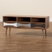Baxton Studio Leane Modern and Contemporary Natural Brown Finished and Multi-Colored Wood 3-Drawer TV Stand - BSOASP-1-Natural/White/Grey