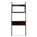 Baxton Studio Fariat Modern Industrial Walnut Brown Finished Wood and Black Metal Display Shelf with Desk - BSOBRO-003