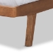 Baxton Studio Jarlan Modern and Contemporary Transitional Charcoal Fabric Upholstered and Walnut Brown Finished Wood King Size Platform Bed - BSOMG0078S-Charcoal/Walnut-King