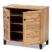 Baxton Studio Coolidge Modern and Contemporary Oak Brown Finished Wood 2-Door Shoe Storage Cabinet - BSOFP-01LV-Wotan Oak