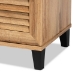 Baxton Studio Coolidge Modern and Contemporary Oak Brown Finished Wood 2-Door Shoe Storage Cabinet - BSOFP-01LV-Wotan Oak