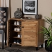 Baxton Studio Coolidge Modern and Contemporary Oak Brown Finished Wood 2-Door Shoe Storage Cabinet - BSOFP-01LV-Wotan Oak