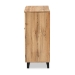 Baxton Studio Coolidge Modern and Contemporary Oak Brown Finished Wood 1-Drawer Shoe Storage Cabinet - BSOFP-02LV-Wotan Oak