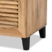 Baxton Studio Coolidge Modern and Contemporary Oak Brown Finished Wood 1-Drawer Shoe Storage Cabinet - BSOFP-02LV-Wotan Oak