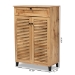 Baxton Studio Coolidge Modern and Contemporary Oak Brown Finished Wood 5-Shelf Shoe Storage Cabinet - BSOFP-03LV-Wotan Oak