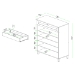 Baxton Studio Coolidge Modern and Contemporary Oak Brown Finished Wood 5-Shelf Shoe Storage Cabinet - BSOFP-03LV-Wotan Oak