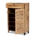 Baxton Studio Coolidge Modern and Contemporary Oak Brown Finished Wood 5-Shelf Shoe Storage Cabinet - BSOFP-03LV-Wotan Oak