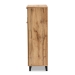 Baxton Studio Coolidge Modern and Contemporary Oak Brown Finished Wood 5-Shelf Shoe Storage Cabinet - BSOFP-03LV-Wotan Oak