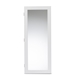 Baxton Studio Pontus Modern and Contemporary White Finished Wood Wall-Mountable Jewelry Armoire with Mirror - BSOJC406-WH-White