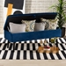 Baxton Studio Caine Modern and Contemporary Navy Blue Velvet Fabric Upholstered and Dark Brown Finished Wood Storage Bench - BSOFZD020108-Navy Blue Velvet-Bench