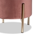 Baxton Studio Malina Contemporary Glam and Luxe Pink Velvet Fabric Upholstered and Gold Finished Metal Storage Ottoman - BSOFZD200335-Blush Pink Velvet-Ottoman