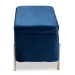 Baxton Studio Rockwell Contemporary Glam and Luxe Navy Blue Velvet Fabric Upholstered and Gold Finished Metal Storage Bench - BSOFZD0223-Navy Blue Velvet-Bench